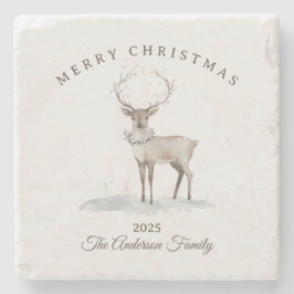 Creme Weiße Rentiere Weihnachtsgeschenk Steinuntersetzer