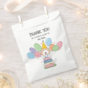 Creme White Labradoodle Geburtstagsparty Gunst Bag Geschenktütchen