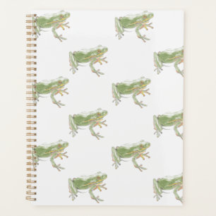 Creme White Sage Green Watercolor Froschmuster Planer