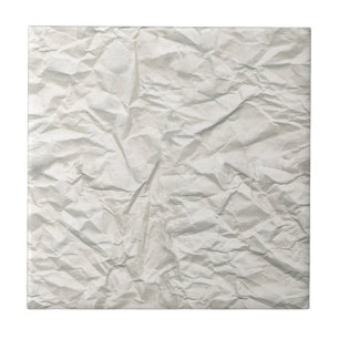 Creme zerknitterte Papiertextur Fliese