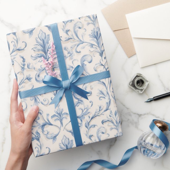 Cremeblaue Hochzeits-Party  Geschenkpapier (Schenken)