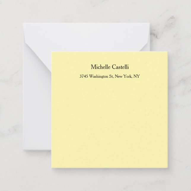 Cremefarbe Beruflich Einzigartig klassisch Mitteilungskarte (Vorderseite)