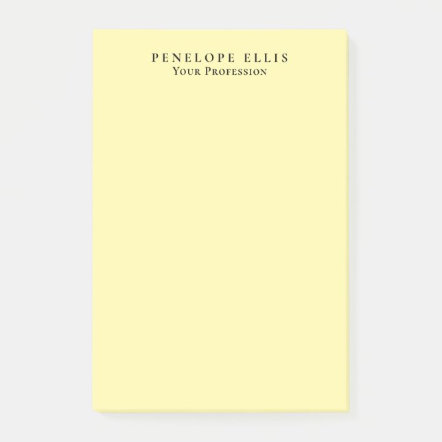 Cremefarbe Einzigartig Original Klassisch Professi Post-it Klebezettel (Vorderseite)