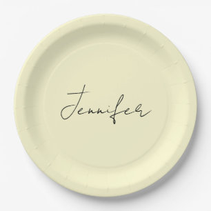 Cremefarbe elegante moderne minimalistische einfac pappteller