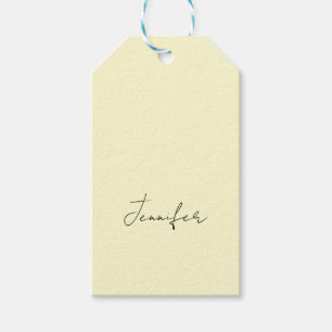 Cremefarbe elegantes modernes minimalistisches sch geschenkanhänger
