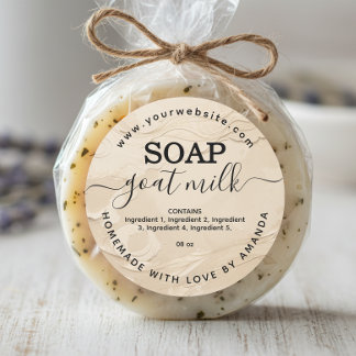 Cremefarben, hausgemachte Ziegenmilch Runder Aufkleber