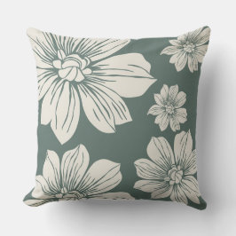 Cremefarbene Blume Kissen