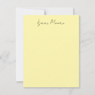Cremefarbene einfache elegante Schrift Kalligrafie Mitteilungskarte