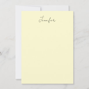Cremefarbene elegante moderne minimalistische einf mitteilungskarte