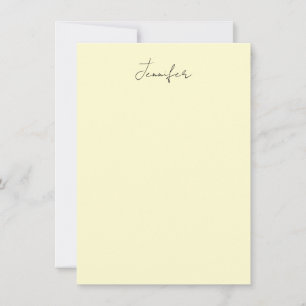 Cremefarbene elegante moderne minimalistische einf mitteilungskarte