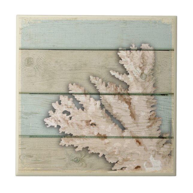 Cremefarbene Koralle Fliese (Vorderseite)