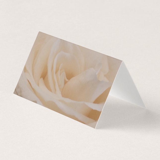 Cremefarbene Rose Abschlusskarte (Vorderseite)