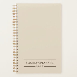 Cremefarbener Planer Elegant & Personalisiert