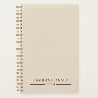 Cremefarbener Planer | Elegant & Personalisiert 