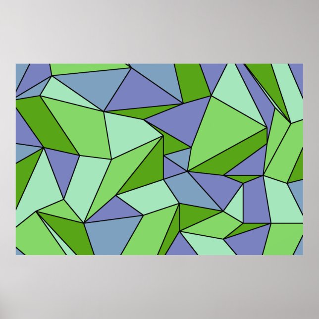 "Cremes" Grüne Lila Extra-Großdrucke Poster (Vorne)