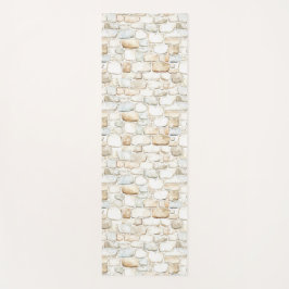 Cremeweiß Graue Kunststeine Rosen Yogamatte