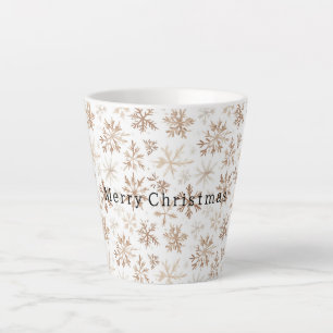 Cremeweiße Schneeflocken Weihnachten Milchtasse