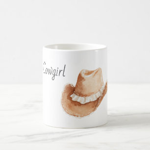 Cremeweißes Spitzen-Cowgirl-Hut Kaffeetasse