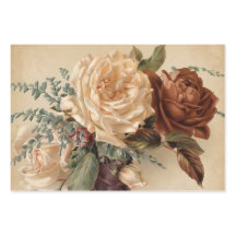 CREMIG GELBES & ROTES ROSEN VINTAGE BOTANISCHES