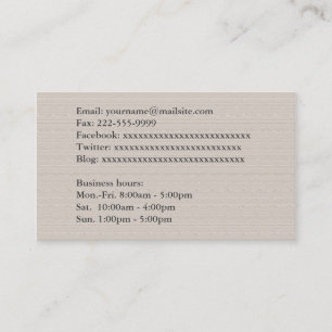 cremige Textur, vollständige Informationsprofilkar Visitenkarte