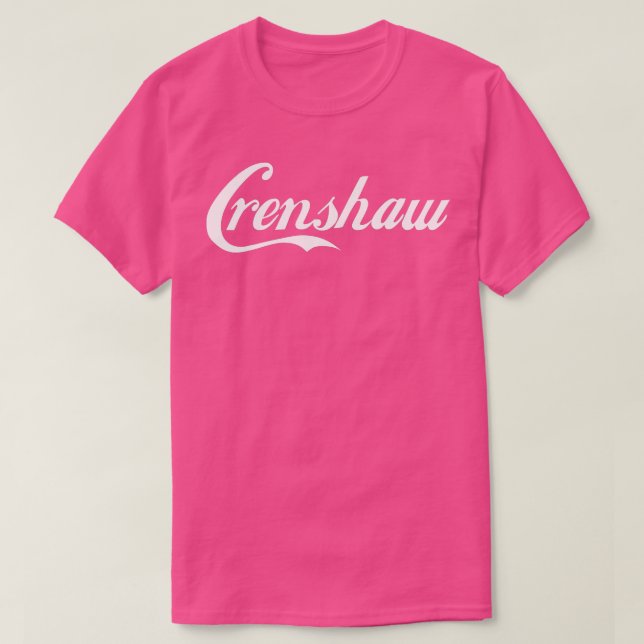 Crenshaw White Text entworfen T-Shirt (Design vorne)