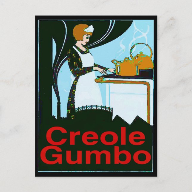 Creole Gumbo Cook Postkarte (Vorderseite)