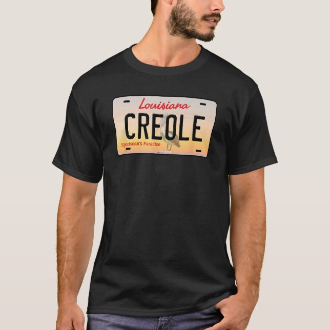 Creole Louisiana License Plate T-Shirt (Vorderseite)