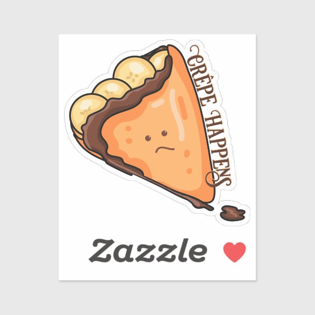 Crêpe Happens Food Puff Aufkleber (Blatt)