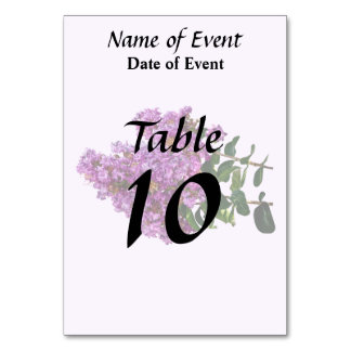 Crepe Myrtle Tischnummer