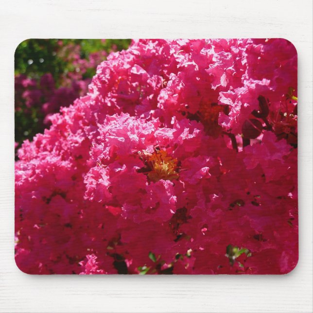 Crepe Myrtle Tree Magenta Floral Mousepad (Vorne)