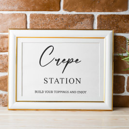 Crepe Station Wedding Sign Poster