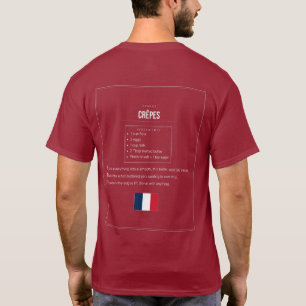 Crêpes Rezept T-Shirt Französisches dünnes Pfann