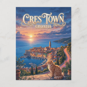 Cres Stadt, Cres, Kroatien Kroatien Postkarte