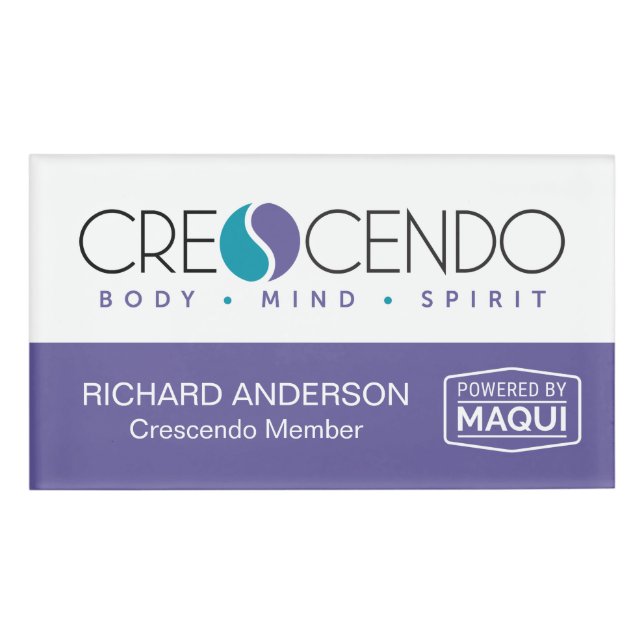 Crescendo Namenschild (Vorderseite)