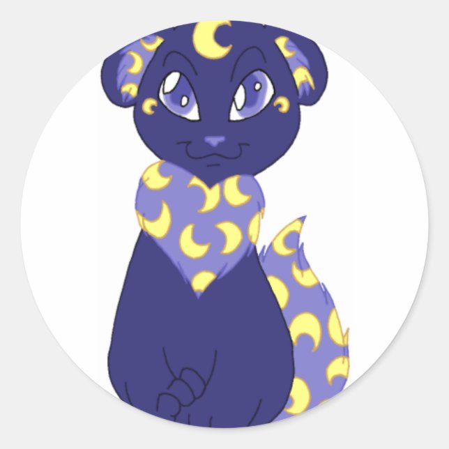 Crescent Bearfox Runder Aufkleber (Vorderseite)