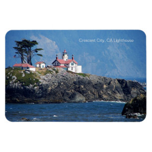 Crescent City, CA Lighthouse auf 4x6 Refrig.Magnet Magnet