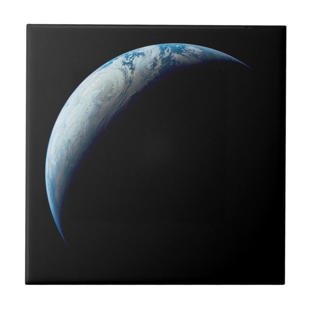 Crescent Earth wurde von der Apollo 4 Mission über Fliese (Vorderseite)