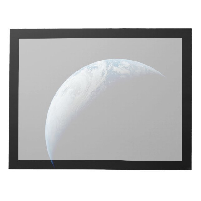 Crescent Earth wurde von der Apollo 4 Mission über Notizblock (Vorderseite)