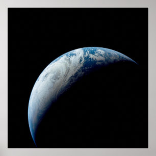 Crescent Earth wurde von der Apollo 4 Mission über Poster