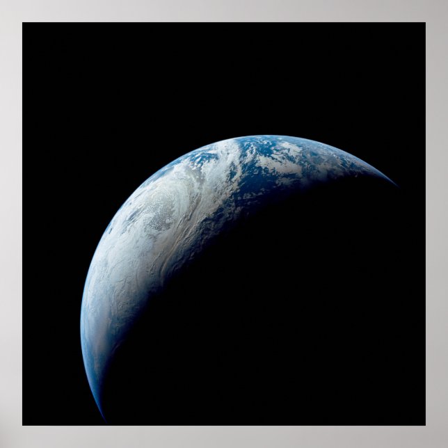 Crescent Earth wurde von der Apollo 4 Mission über Poster (Vorne)