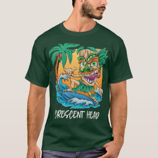 Crescent Head Australia Palm Tree Surfing Beach Va T-Shirt