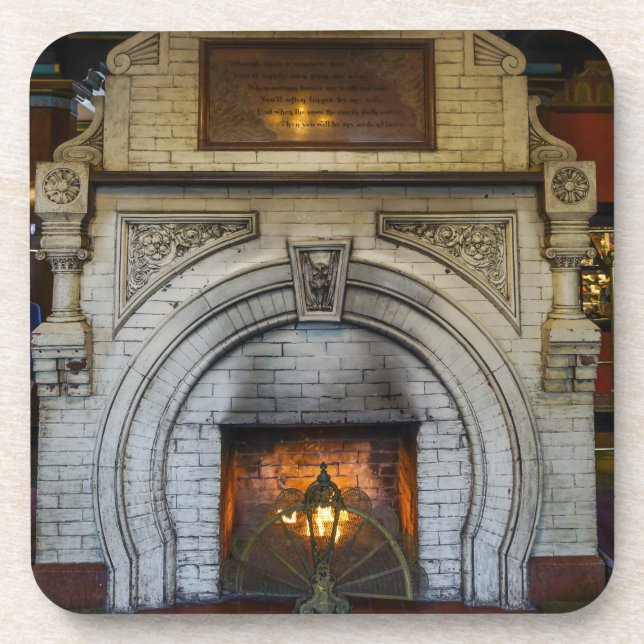 Crescent Hotel Fireplace Untersetzer (Vorderseite)