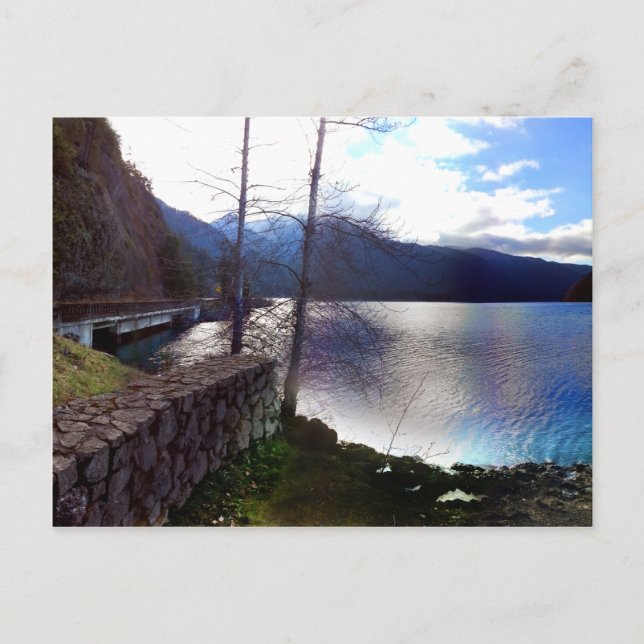 Crescent Lake Off U.S. Route 101 Postkarte (Vorderseite)