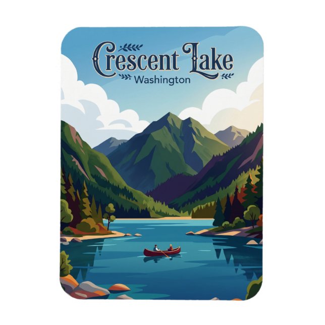 Crescent Lake USA Magnet (Vertikal)