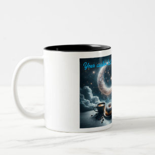 Crescent Mond und funkelnde Sterne Tasse