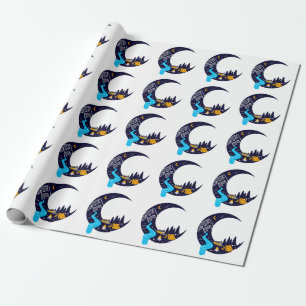 Crescent Moon Adventure Camping Geschenkpapier