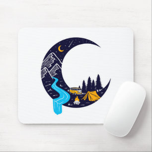 Crescent Moon Adventure Camping Mousepad
