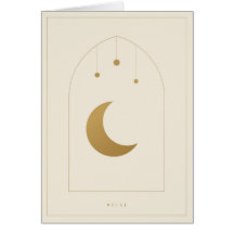 Crescent Moon Arch Cream Gold Karte