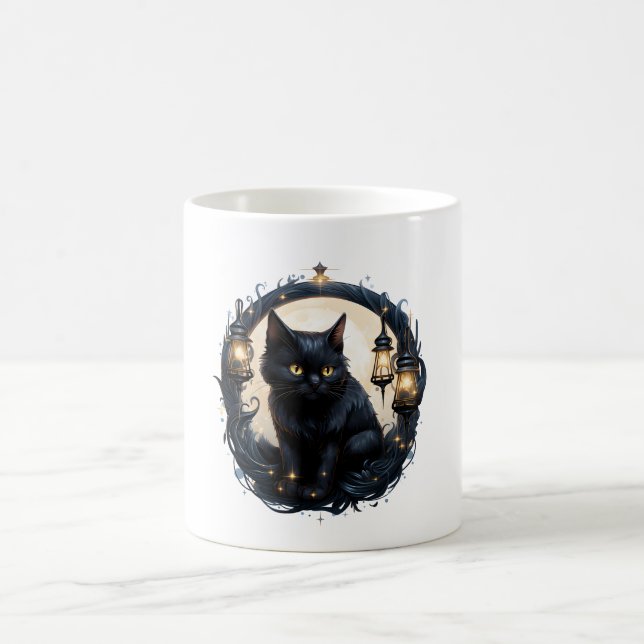 Crescent Moon Cat Kaffeetasse (Mittel)
