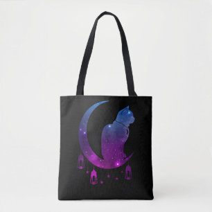 Crescent Moon Cat Mystical Pastel Goth